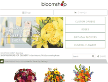 Tablet Screenshot of bloomshopflowers.com